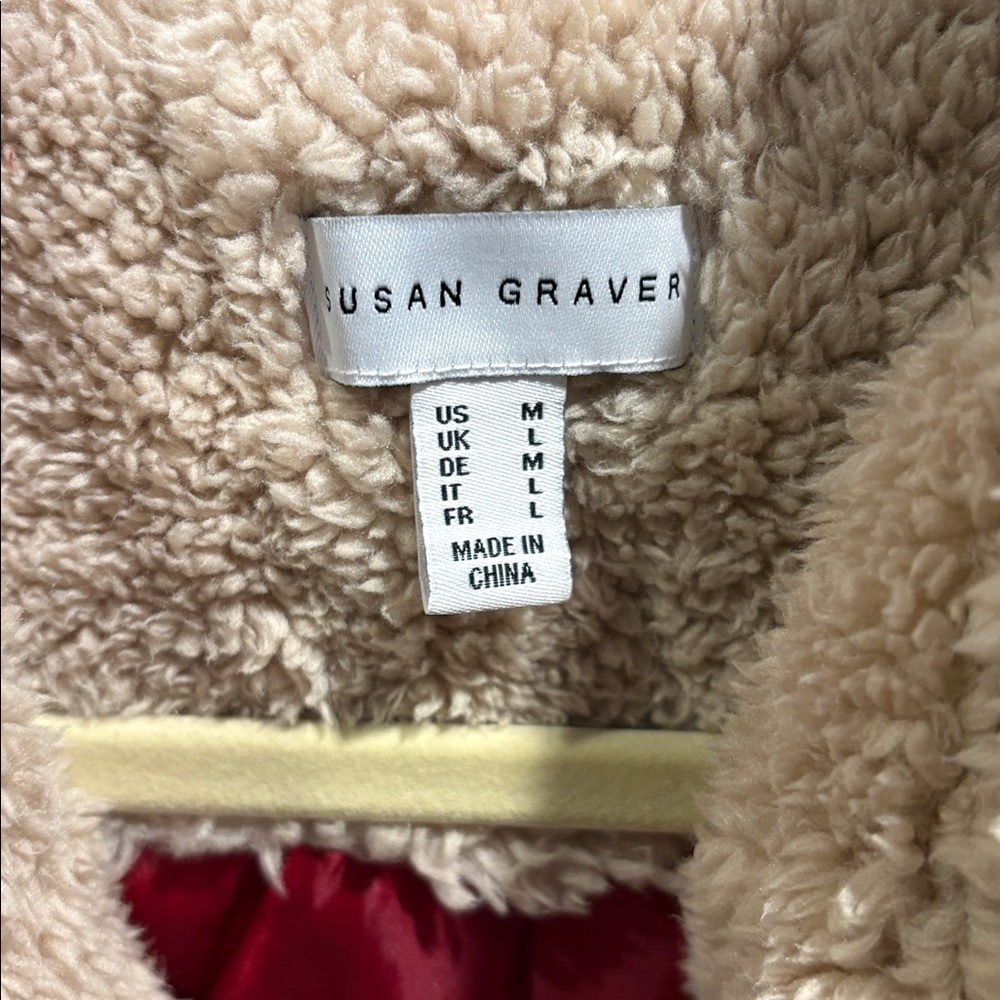 Susan Graver Red Quilted Puffer Jacket with Faux Fur Collar - Picture 2 of 9